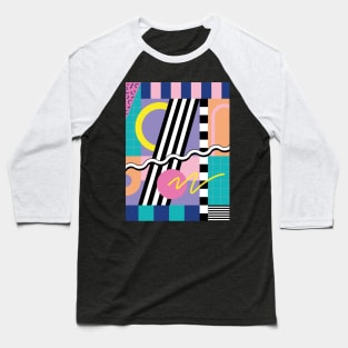 Memphis Pattern 18 / 80s Retro Baseball T-Shirt